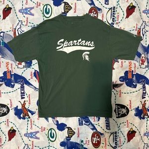 Vintage Pro Player Michigan State Spartans Embroidered Heavy T Shirt